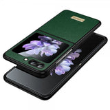 Sulada Samsung Galaxy Z Flip 6/Flip 7 FE kuori litsikuvioitu, vihreä