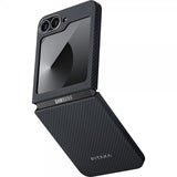 Pitaka Samsung Galaxy Z Flip 6 -suojakuori MagEZ Case 5, musta/harmaa toimikangas