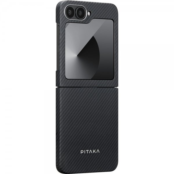 Pitaka Samsung Galaxy Z Flip 6 -suojakuori MagEZ Case 5, musta/harmaa toimikangas