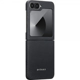 Pitaka Samsung Galaxy Z Flip 6 -suojakuori MagEZ Case 5, musta/harmaa toimikangas