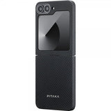 Pitaka Samsung Galaxy Z Flip 6 -suojakuori MagEZ Case 5, musta/harmaa toimikangas