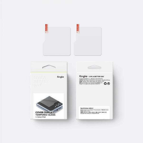 Ringke Samsung Galaxy Z Flip 6/Flip 7 FE Näytönsuoja Cover Display Protector Glass 2-pakkaus