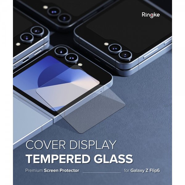 Ringke Samsung Galaxy Z Flip 6/Flip 7 FE Näytönsuoja Cover Display Protector Glass 2-pakkaus