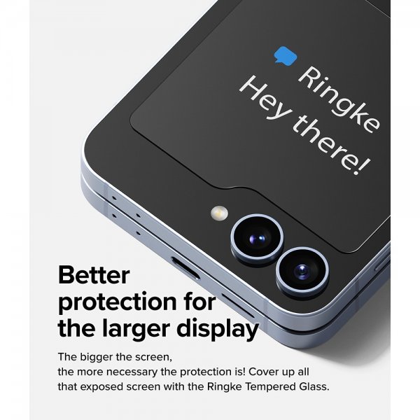 Ringke Samsung Galaxy Z Flip 6/Flip 7 FE Näytönsuoja Cover Display Protector Glass 2-pakkaus