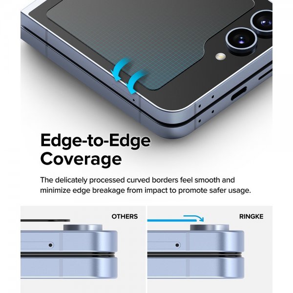 Ringke Samsung Galaxy Z Flip 6/Flip 7 FE Näytönsuoja Cover Display Protector Glass 2-pakkaus