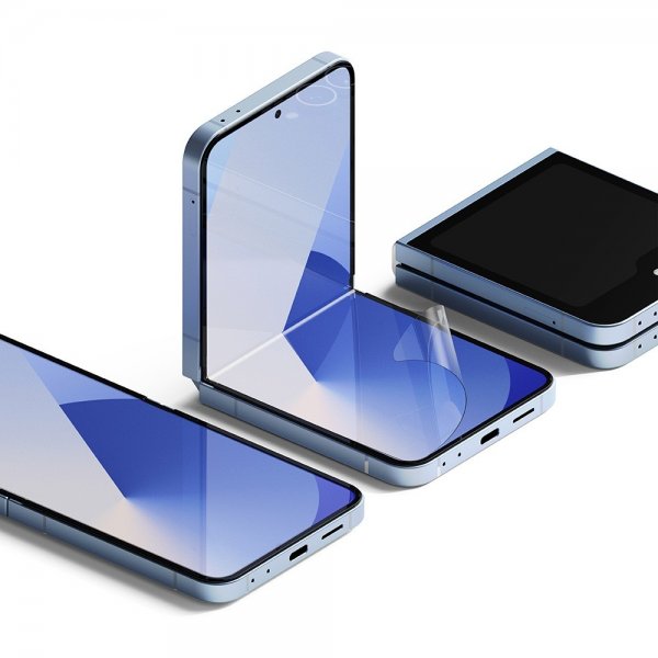 Ringke Samsung Galaxy Z Flip 6/Flip 7 FE -näytönsuoja, Dual Easy Film, 2-pakkaus
