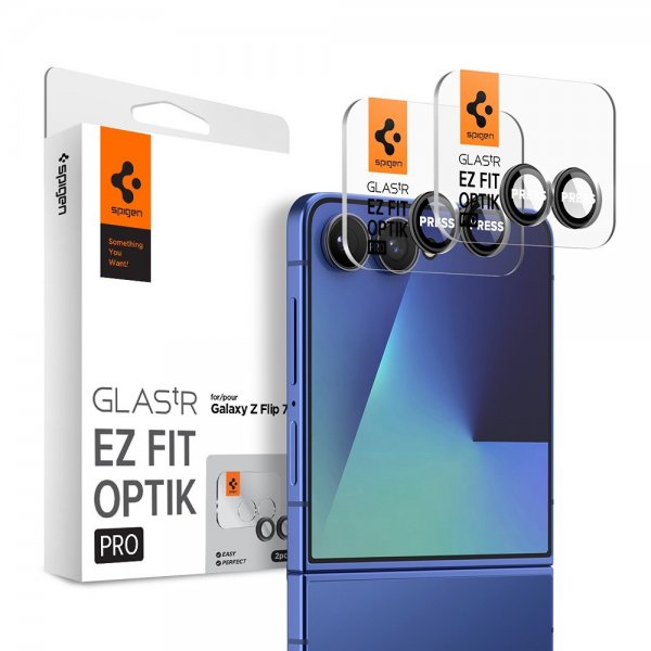 Spigen Samsung Galaxy Z Flip 7 Kamerasuojus GLAS.tR EZ Fit Optik Pro 2-pakkaus
