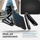 Spigen Samsung Galaxy Z Flip 7 Kuori Air Skin Aramid Musta