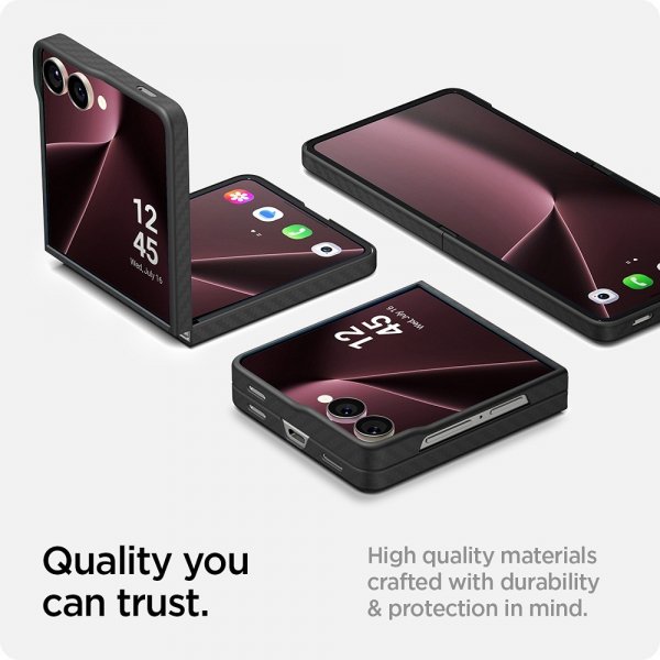 Spigen Samsung Galaxy Z Flip 7 Kuori Air Skin Aramid Musta