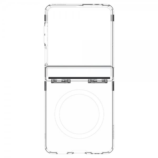 Spigen Samsung Galaxy Z Flip 7 Kuori Ultra Hybrid Pro MagFit Kirkas Valkoinen