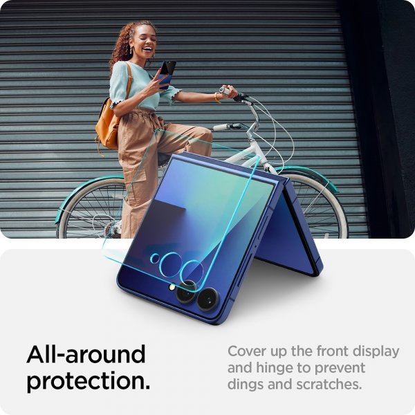 Spigen Samsung Galaxy Z Flip 7 näytönsuoja GLAS.tR EZ Fit 2-pakkaus
