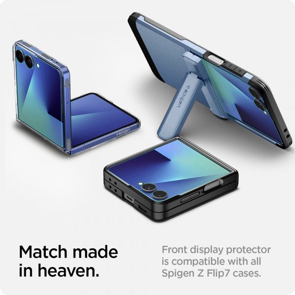 Spigen Samsung Galaxy Z Flip 7 näytönsuoja GLAS.tR EZ Fit 2-pakkaus