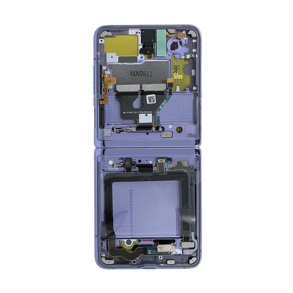 Samsung Galaxy Z Flip Näyttö LCD-näytöllä Alkuperäinen - Violetti