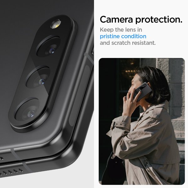 Spigen Samsung Galaxy Z Fold 4 Kameran suojalasi Glas.tR Optik 2-pakkaus, musta