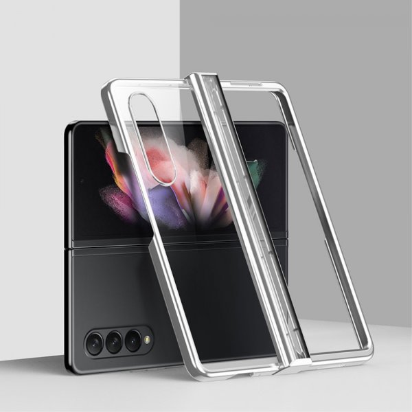 Samsung Galaxy Z Fold 4 Kuori, pinnoitettu reuna, hopea