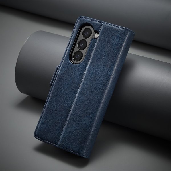 Lc.Imeeke Samsung Galaxy Z Fold 5 Kotelo Korttipaikalla Flip Sininen