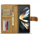 Lc.Imeeke Samsung Galaxy Z Fold 5 -kotelo korttipaikalla, vaaleanruskea