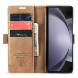 CaseMe Samsung Galaxy Z Fold 5 - Retro Flip Ruskea