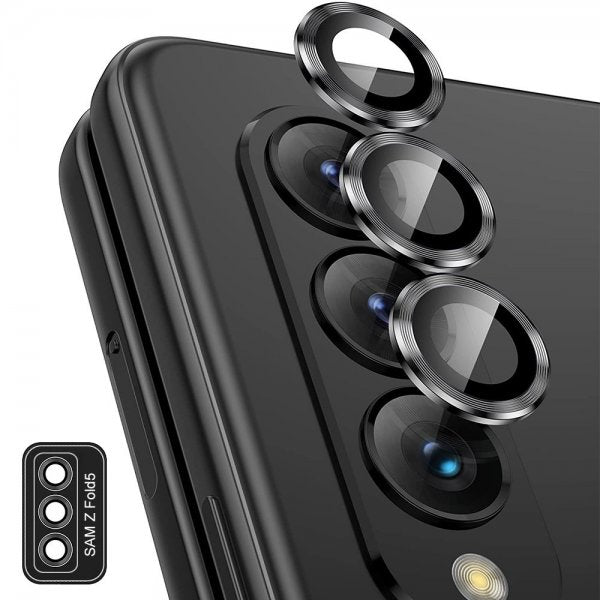 Enkay Samsung Galaxy Z Fold 5 Kamerasuojus Karkaistu Lasi Alumiini Musta