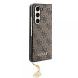 Guess Samsung Galaxy Z Fold 5 Suojakuori 4G Charm Ruskea