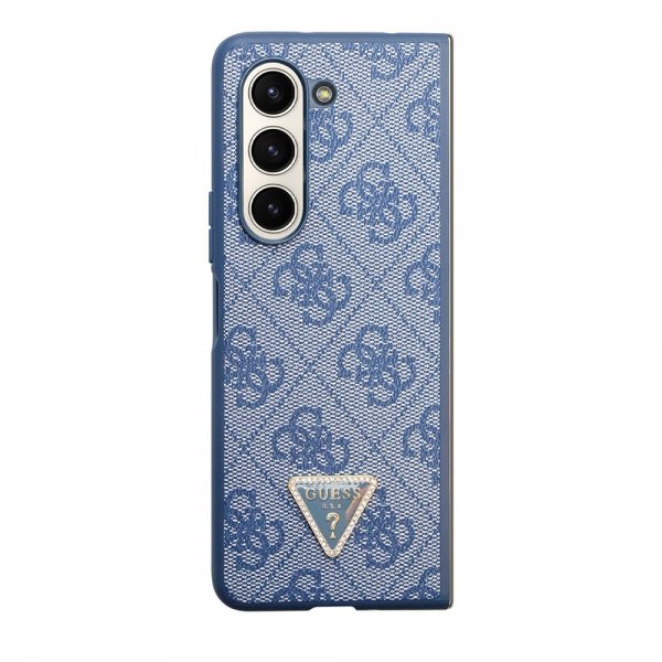 Guess Samsung Galaxy Z Fold 5 -kuori 4G Metal Triangle Strass sininen