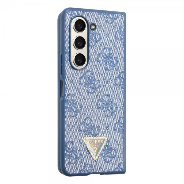 Guess Samsung Galaxy Z Fold 5 -kuori 4G Metal Triangle Strass sininen