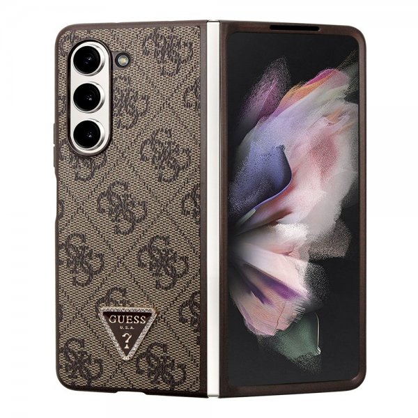 Arvaa Samsung Galaxy Z Fold 5 Kuori 4G Metalli Kolmio Strassi Ruskea
