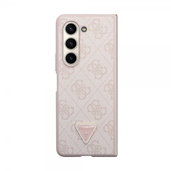 Guess Samsung Galaxy Z Fold 5 -kuoret 4G Metal Triangle Strass Pink