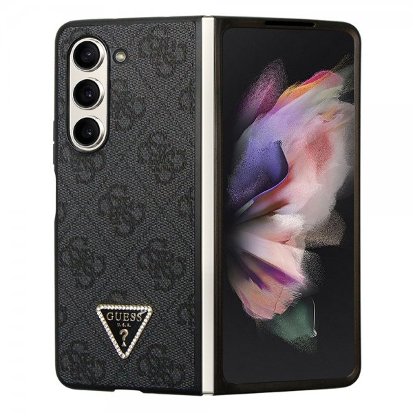 Arvaa Samsung Galaxy Z Fold 5 Kuori 4G Metallinen Kolmio Strassikivi Musta