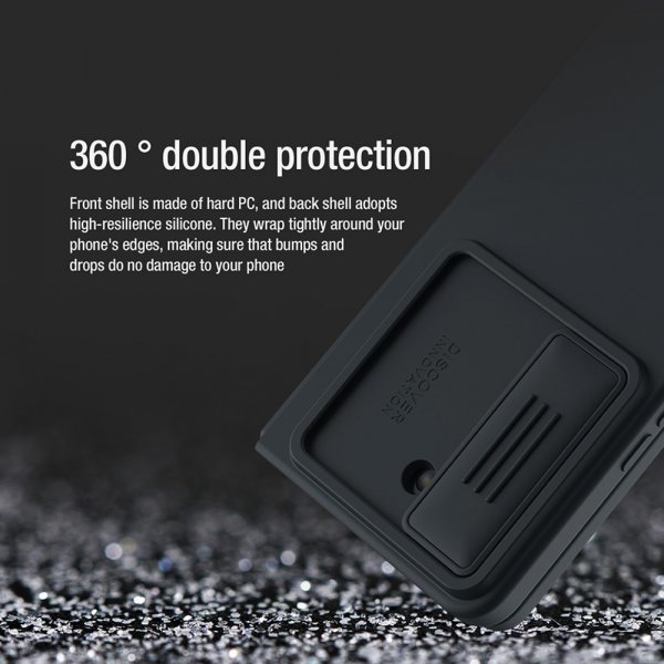 Nillkin Samsung Galaxy Z Fold 5 -suojakuori CamShield Silky, sininen