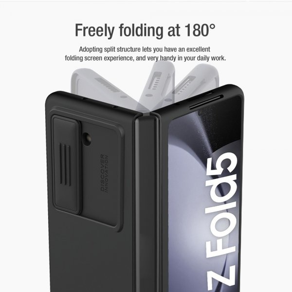 Nillkin Samsung Galaxy Z Fold 5 -suojakuori CamShield Silky, sininen