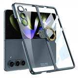 GKK Samsung Galaxy Z Fold 5 -kuori, sormuspidike, vihreä