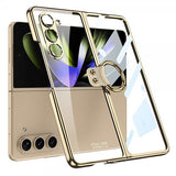 GKK Samsung Galaxy Z Fold 5 -kuori sormuspidikkeellä, kulta