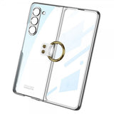 GKK Samsung Galaxy Z Fold 5 -kuori sormirenkaalla, hopea