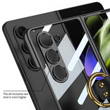 GKK Samsung Galaxy Z Fold 5 -kuori sormirenkaalla, hopea