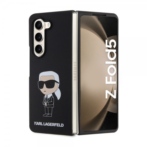 Karl Lagerfeld Samsung Galaxy Z Fold 5 Suojakuori Ikonik Metal Pin Musta