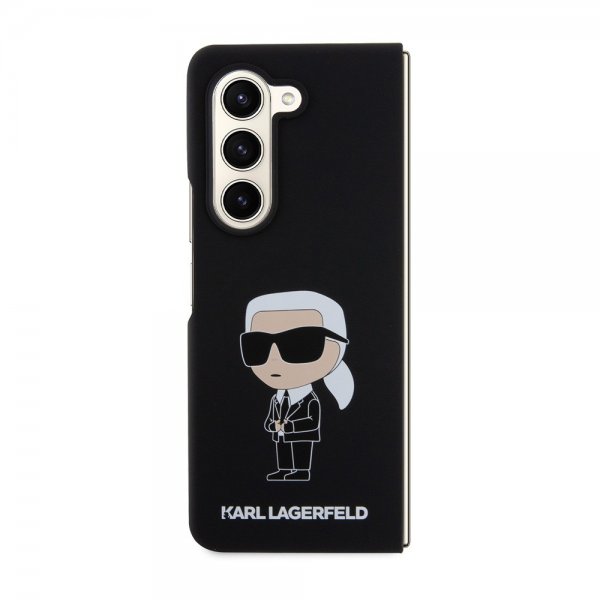 Karl Lagerfeld Samsung Galaxy Z Fold 5 Suojakuori Ikonik Metal Pin Musta