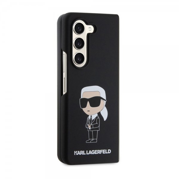 Karl Lagerfeld Samsung Galaxy Z Fold 5 Suojakuori Ikonik Metal Pin Musta