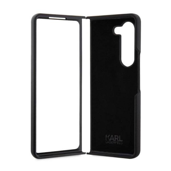 Karl Lagerfeld Samsung Galaxy Z Fold 5 Suojakuori Ikonik Metal Pin Musta