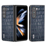 ABEEL Samsung Galaxy Z Fold 5 -kuori, krokotiilikuvioitu, sininen