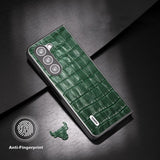 ABEEL Samsung Galaxy Z Fold 5 -kuori, krokotiilikuvioitu, vihreä