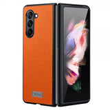 Sulada Samsung Galaxy Z Fold 5 kuori, Litchi Orange