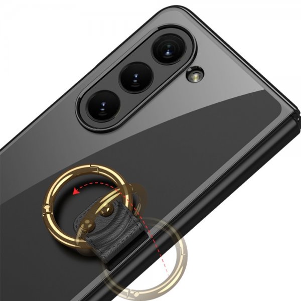 GKK Samsung Galaxy Z Fold 5 -kuori sormustelineellä, kultainen