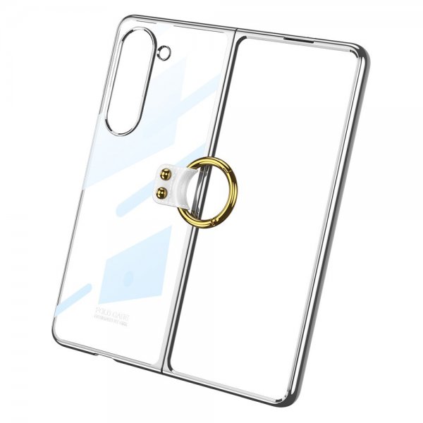 GKK Samsung Galaxy Z Fold 5 -kuori rengaspidikkeellä, läpinäkyvä