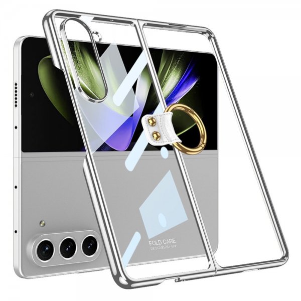 GKK Samsung Galaxy Z Fold 5 -kuori sormipidikkeellä, hopea
