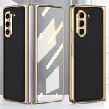 GKK Samsung Galaxy Z Fold 5 -kuori pinnoitetulla reunalla, musta