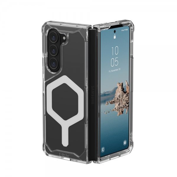 Urban Armor Gear (UAG) Samsung Galaxy Z Fold 5 -kuori Plyo Pro MagSafe Ice/Silver