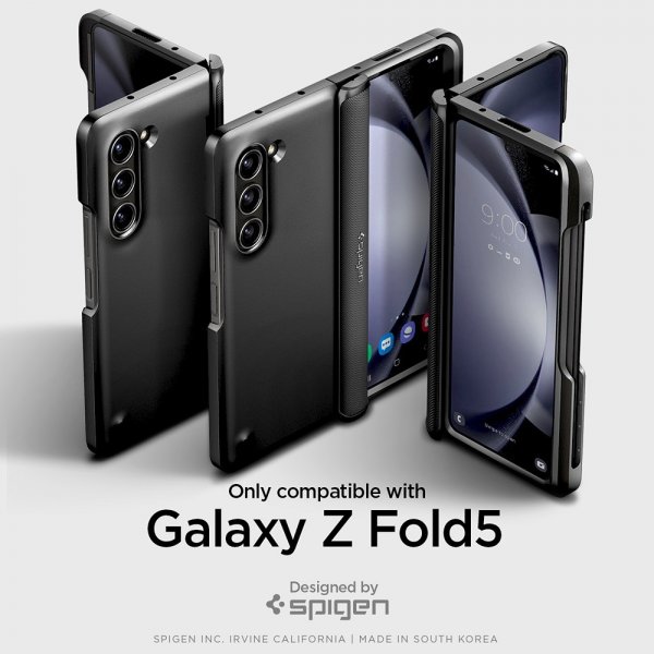 Spigen Samsung Galaxy Z Fold 5 -kuori Slim Armor Pro Pen Edition, musta