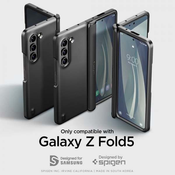 Spigen Samsung Galaxy Z Fold 5 -kuori Slim Armor Pro musta