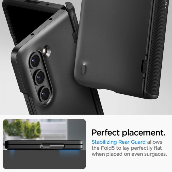 Spigen Samsung Galaxy Z Fold 5 -kuori Slim Armor Pro musta